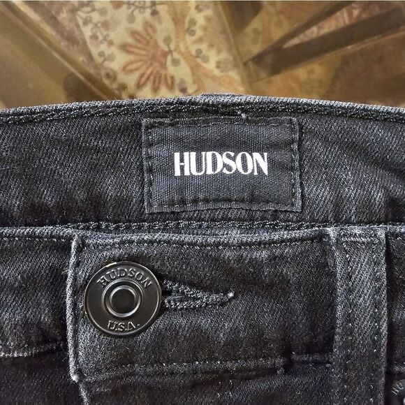 Hudson Womens Black Cotton Blend Dark Wash Pockets Denim Skinny Leg Jeans 27 - Picture 13 of 13